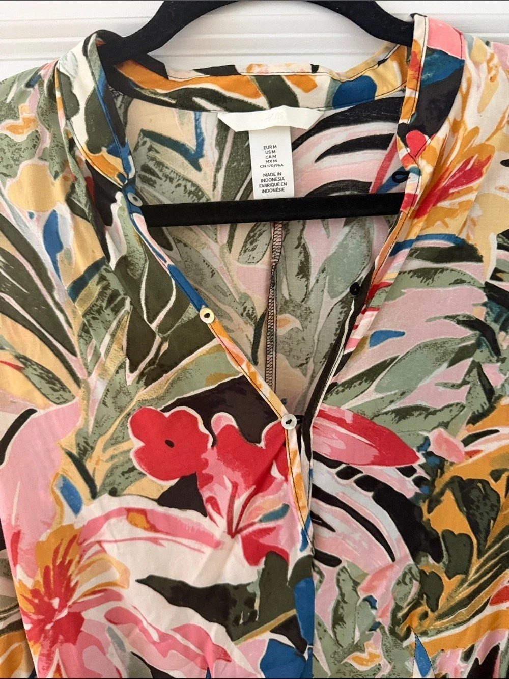 H&M Dress with Macramé Belt Floral Blouse in Multicolor - Picture 2 of 2